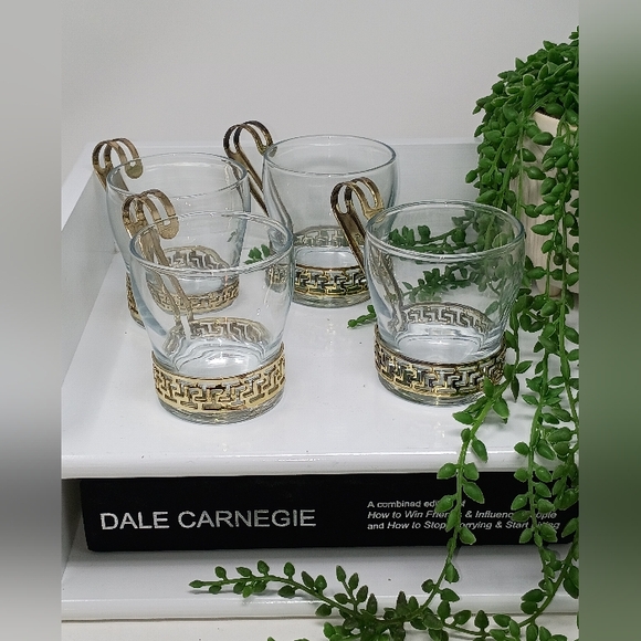 Elegant Gold Patterned Glasses